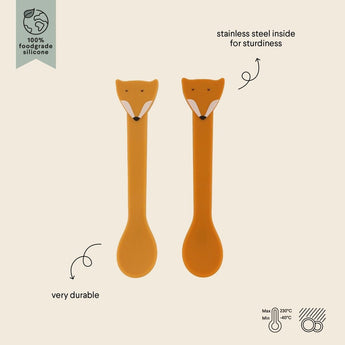 Trixie Silicone Spoon 2 Pack | Animal Friends Baby Feeding Spoons - My Little Thieves