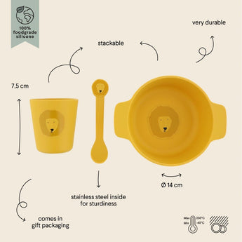 Trixie Silicone First Meal Set | Bowl, Spoon & Cup Animal Collection - My Little Thieves