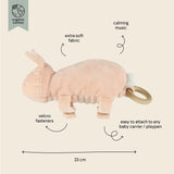 Trixie Soothing Musical Animal Toys | Organic Cotton Pull String Melody