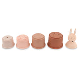 Trixie Stacking Cups Toy 5 Piece | Silicone Bath & Play Cups