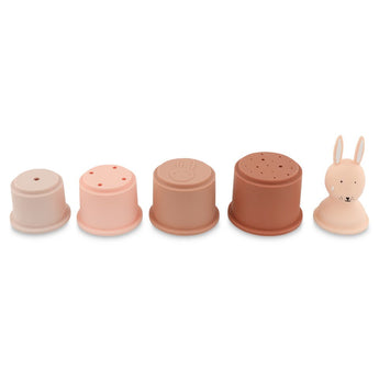 Trixie Stacking Cups Toy 5 Piece | Silicone Bath & Play Cups