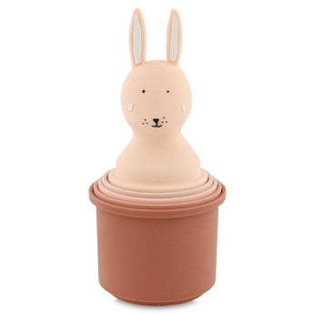 Trixie Stacking Cups Toy 5 Piece | Silicone Bath & Play Cups