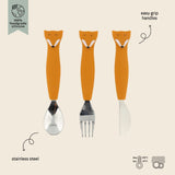 Trixie Stainless Steel Cutlery Set With Silicone Handle | Kids Fork, Spoon & Knife - My Little Thieves