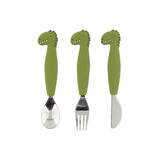 Trixie Stainless Steel Cutlery Set With Silicone Handle | Kids Fork, Spoon & Knife - My Little Thieves
