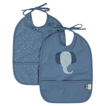 Trixie Waterproof Kids Bibs 2 Pack | Easy Clean Eco Friendly Mealtime