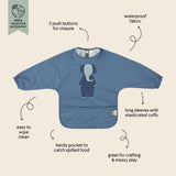 Trixie Waterproof Long Sleeve Bib | Recycled Polyester Easy Clean Mealtime - My Little Thieves
