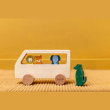 Trixie Wooden Animal Bus Toy | Wooden Toys