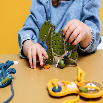 Trixie Wooden Animal Lacing Game | Fsc Certified Threading Toy For Kids