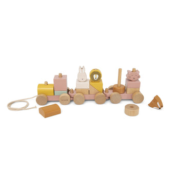 Trixie Wooden Animal Train Mrs. Cat | Fsc Certified Pull Along Toy