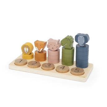 Trixie Wooden Counting Puzzle 0 5 | Fsc Certified Number Learning Toy