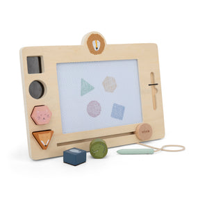 Trixie Wooden Drawing Board | Magnetic Stamps & 4 Colour Doodle Toy