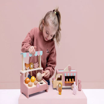 Trixie Wooden Ice Cream Shop | Magnetic Scoop Pretend Play Toy