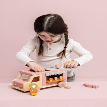 Trixie Wooden Ice Cream Truck | Fsc Certified Pretend Play Toy For Kids
