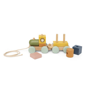 Trixie Wooden Mini Animal Train | Fsc Certified Stackable Pull Along Toy