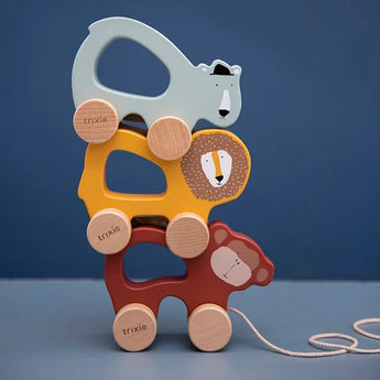 Trixie Wooden Pull Along Toy For Kids | Fsc Certified Toddler Gift