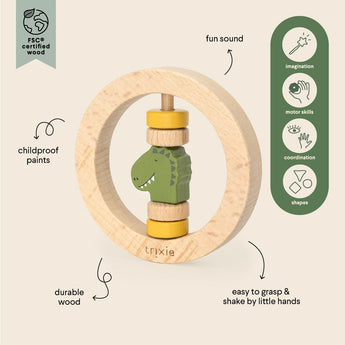 Trixie Wooden Round Rattle Toy | Wooden Toys