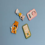 Trixie Wooden Silicone Baby Phone Mr. Dino | Beechwood Teething Toy