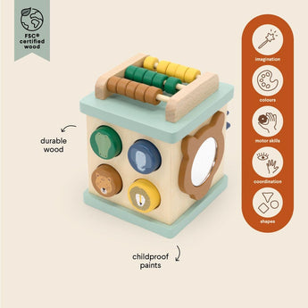 Trixie Wooden Small Activity Cube Toy | Wooden Toys