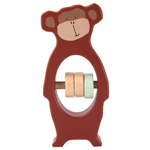 Handmade Eco-Friendly Wooden Animal Rattles for Babies and Toddlers