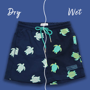 Kids Turtle Color-Changing Swim Shorts — Fun Gift