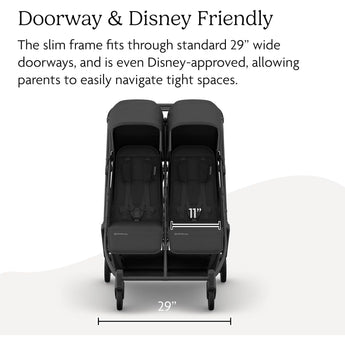 UPPAbaby Minu Duo Stroller Carbon Frame | Side By Side Double Compact Stroller