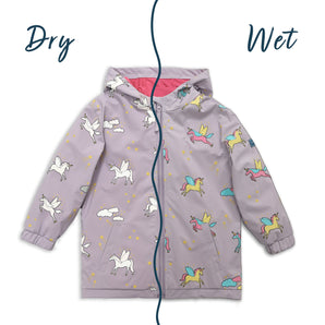 Kids Color-Changing Raincoat - Unicorn