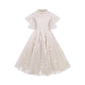 Junona Ivory Ethereal  Floral Pearl Dress