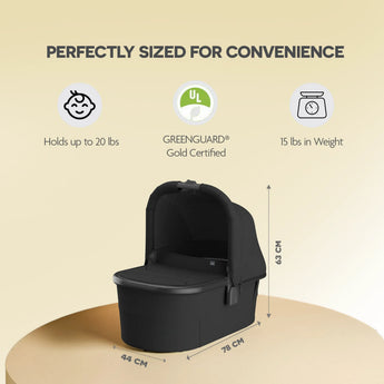 Upp Ababy Bassinet V3 Carbon Frame | Safe Newborn Stroller Carrycot