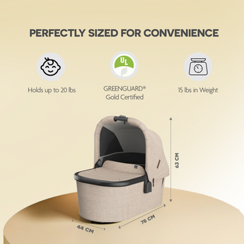 Upp Ababy Bassinet V3 Carbon Frame | Safe Newborn Stroller Carrycot