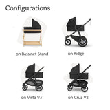 Upp Ababy Bassinet V3 Carbon Frame | Safe Newborn Stroller Carrycot