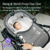 Upp Ababy Bassinet V3 Carbon Frame | Safe Newborn Stroller Carrycot