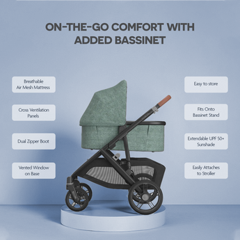 Upp Ababy Vista V3 Stroller Carbon Frame | Premium Family Buggy