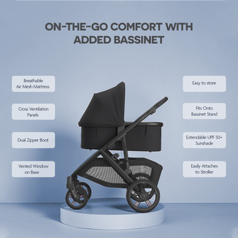 Upp Ababy Vista V3 Stroller Carbon Frame | Premium Family Buggy