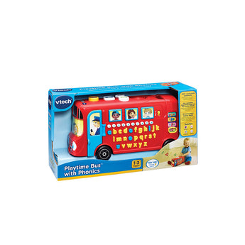 V Tech Interactive Playtime Bus With Phonics V Tech Red | Pre School