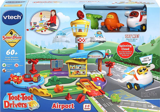 Toot Drivers Airport, Car Tracks for Kids with Lights and Sounds