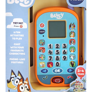 V Tech Bluey Ring Ring Learning Phone (Orange) Chat With Bluey And Bingo For A Fun, Interactive | Change The Ringtone, Adjust Brightness, And More, Mimicking Real Phone Functions | Ideal Gift For Children Aged 3 6 Years, Promoting Interactive Play And ...