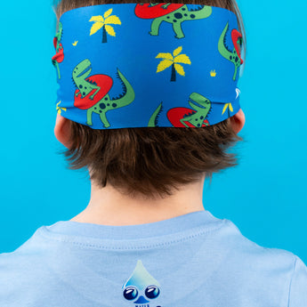 Waterplops Blue Junior Swimming Goggles â€“ Ultra Soft Band With Dinos Adventures | Swim Accessories