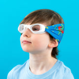 Waterplops Blue Junior Swimming Goggles â€“ Ultra Soft Band With Dinos Adventures | Swim Accessories