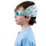 Waterplops White Junior Swimming Goggles â€“ Ultra Soft Band With Green Dinosaurs | Swim Accessories