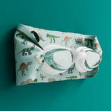 Waterplops White Junior Swimming Goggles â€“ Ultra Soft Band With Green Dinosaurs | Swim Accessories
