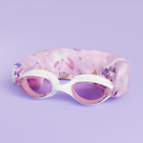 Waterplops White Junior Swimming Goggles â€“ Ultra Soft Band With Magical Unicorns | Swim Accessories
