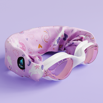 Waterplops White Junior Swimming Goggles â€“ Ultra Soft Band With Magical Unicorns | Swim Accessories
