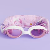 Waterplops White Junior Swimming Goggles â€“ Ultra Soft Band With Magical Unicorns | Swim Accessories