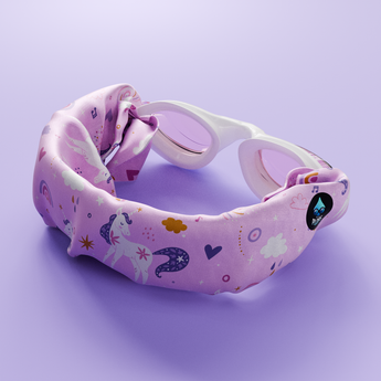 Waterplops White Junior Swimming Goggles â€“ Ultra Soft Band With Magical Unicorns | Swim Accessories