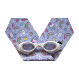 Waterplops White Junior Swimming Goggles â€“ Ultra Soft Band With Purple Unicorns | Swim Accessories