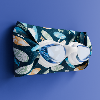 Waterplops White Junior Swimming Goggles â€“ Ultra Soft Band With Surf | Swim Accessories