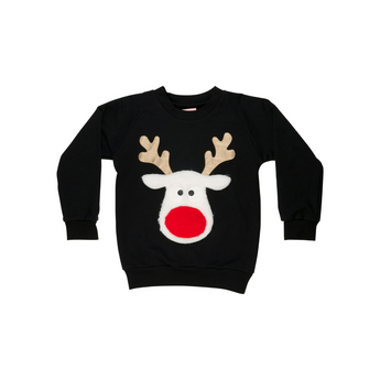 Wauw Capow Red Nose Black Sweatshirt | Sweatshirt Boy