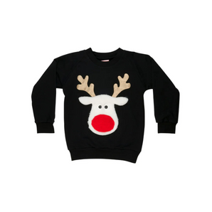 Wauw Capow Red Nose Black Sweatshirt | Sweatshirt Boy