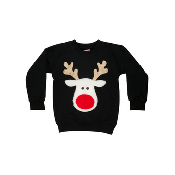 Wauw Capow Red Nose Black Sweatshirt | Sweatshirt Boy