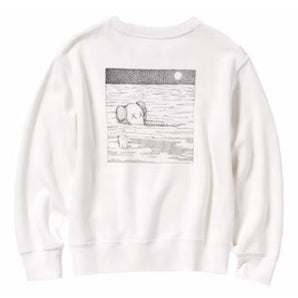 Kaws X Uniqlo Kids White Longsleeve Sweatshirt
